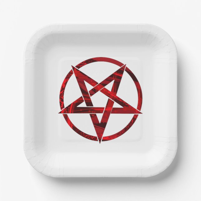 Assiettes En Carton Pentagram Red Devil (Recto)