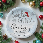 Assiettes En Carton Père Noël Baby Christmas Boy Baby shower<br><div class="desc">Père Noël Baby Christmas Boy Baby shower Plaques en papier</div>