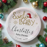 Assiettes En Carton Père Noël Baby Christmas Girl Baby shower<br><div class="desc">Père Noël Baby Christmas Girl Baby shower Plaques en papier</div>
