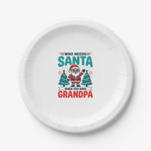 Assiettes En Carton Père Noël Grand-père Famille