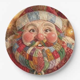 Assiettes En Carton Père Noël jovial