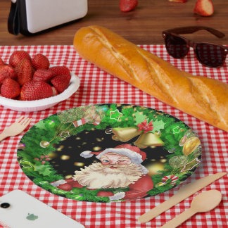 Assiettes En Carton Père Noël : Une icône festive