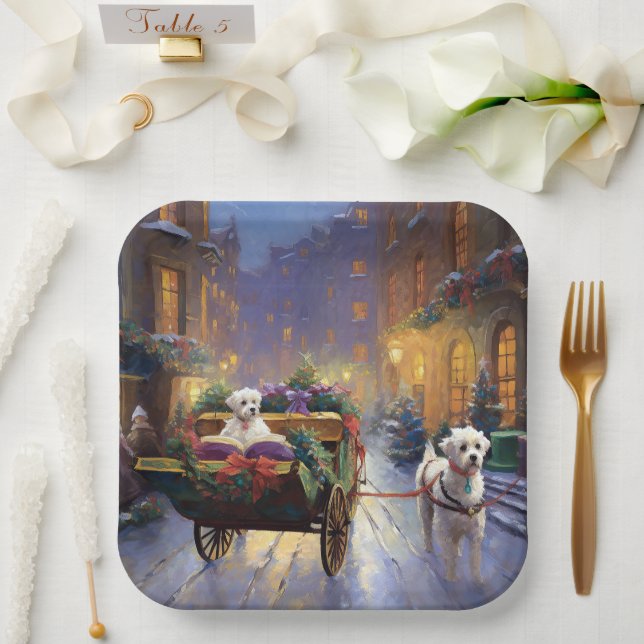 Assiettes En Carton Période de fêtes de Noël maltaise (Mariage)
