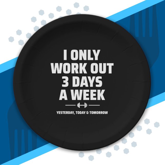 Assiettes En Carton Personal Trainer Funny Gym Exercice Fitness Mème (Créateur téléchargé)