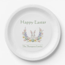 Personalized Easter Party Plates