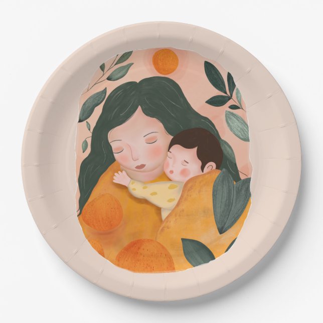 Assiettes En Carton Personalized Floral Party Dinner  (Devant)
