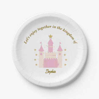 Assiettes En Carton "Personalized Princess and Castle Plates | Magical