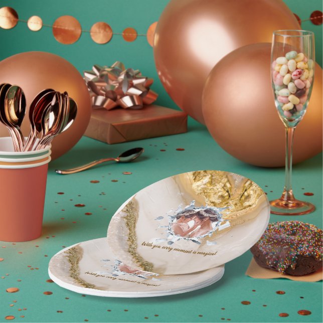 ASSIETTES EN CARTON PERSONILIZE TEXT AND PICTURE  (Multi)