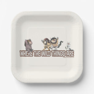 Assiettes En Carton Personnages de Où sont les monstres ? sur le logo
