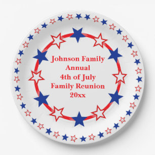 Assiettes En Carton Personnalisable Parti patriotique Essentials