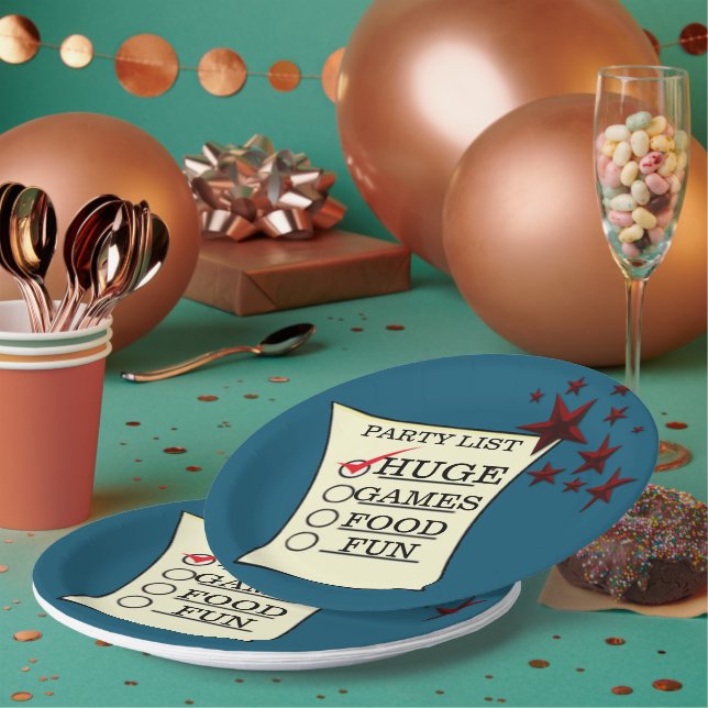 Assiettes En Carton Personnalisation de la célébration du GRAND parti  (Multi)