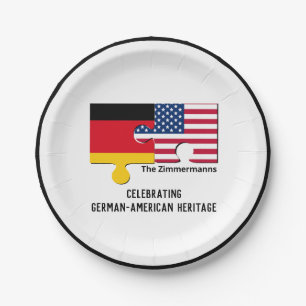 Assiettes En Carton Personnalisé ALLEMAND AMÉRICAIN