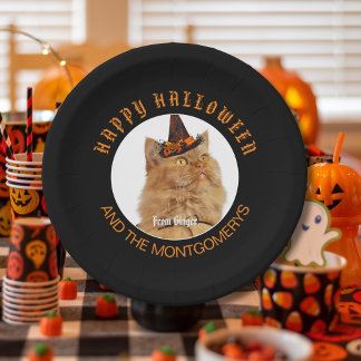 Assiettes En Carton Personnalisé Amoureux des chats Photo Animal Orang