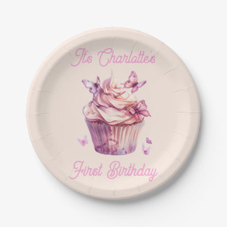 Assiettes En Carton Personnalisé C'est le premier anniversaire du nom