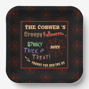 Assiettes En Carton Personnalisé Déplaisant coloré Halloween Spider We