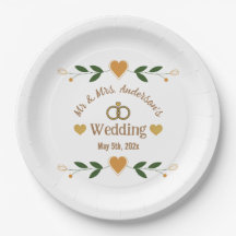 Personnalisé Élégant moderne Mariage floral blanc