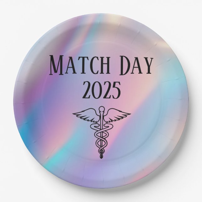 Assiettes En Carton Personnalisé Happy Match Day 2025 Residency Doctor (Devant)
