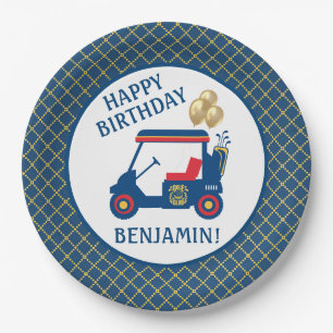 Assiettes En Carton Personnalisé Marine bleu rouge jaune