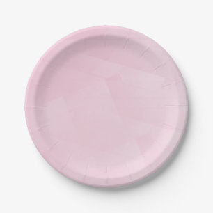 Assiettes En Carton Personnalisé rose blanc vierge tendance Modèle élé