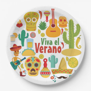 Assiettes En Carton Personnaliser Cool Mexique Monuments Design