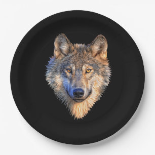 Assiettes En Carton Personnaliser Cool Wolf
