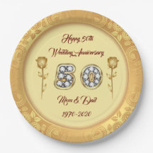 Personnaliser de luxe Happy Gold 50e anniversaire