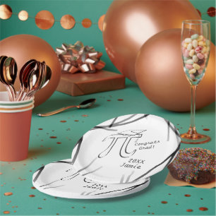 Assiettes En Carton Personnaliser Math Pi Grad Plaque en papier