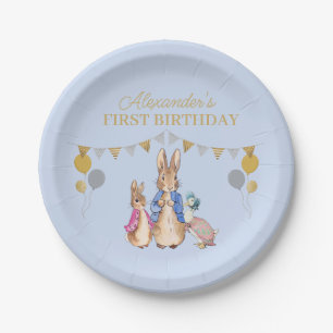 Assiettes En Carton Personnaliser Peter lapin 1er anniversaire