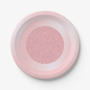 Assiettes En Carton Personnaliser Rose Rose Parties scintillant or Mod