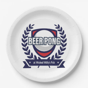 Assiettes En Carton Personnalisez Ce Logo De Bière Pong