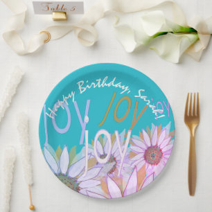 Assiettes En Carton Personnalisez Daisy : Joie Florale, Joie, Joie !