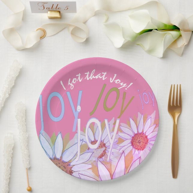 Assiettes En Carton Personnalisez Daisy : Joie Florale, Joie, Joie ! (Mariage)