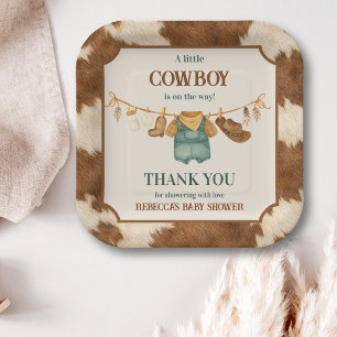 Assiettes En Carton Pet Cow-Boy Vêtements de cow-boy pour bébé Baby Sh