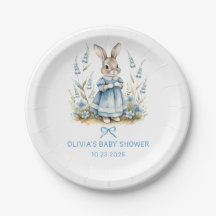 Peter Rabbit Baby Shower Paper Plates