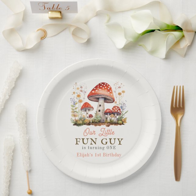 Assiettes En Carton Petit Amusant Guy Champagne Floral Boy Anniversair (Mariage)