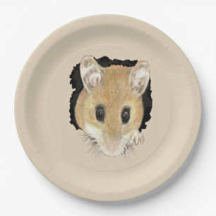 Assiettes En Carton Petit art mignon d'animal de souris de poche