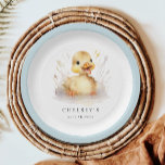 Assiettes En Carton Petit Baby shower de canard<br><div class="desc">Petites plaques de papier Baby shower à canard</div>