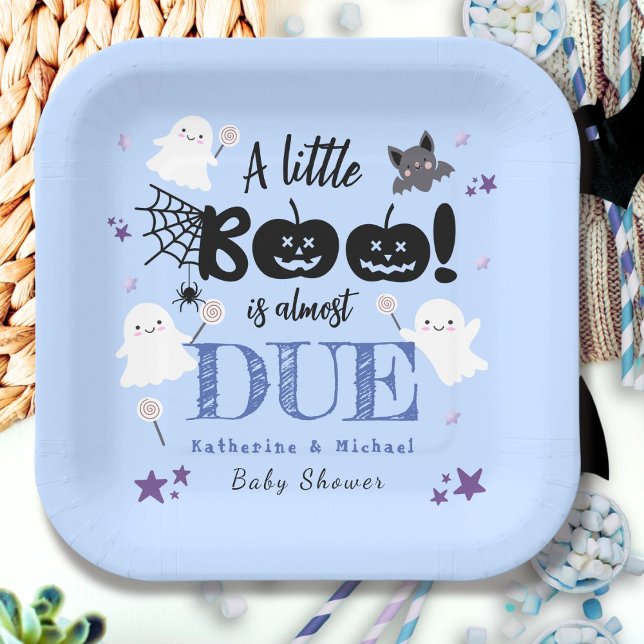 Assiettes En Carton Petit Boo ! Baby shower d'Halloween garçon Ghosts  (Créateur téléchargé)