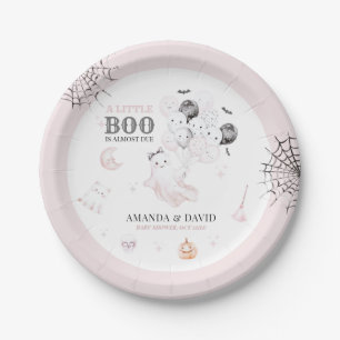 Assiettes En Carton Petit Boo Cute Ghost Halloween Baby Girl Douche