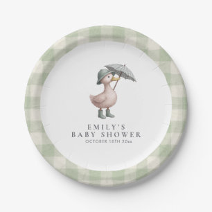Assiettes En Carton Petit Caneton Fête de Naissance Bébé Genre Neutre