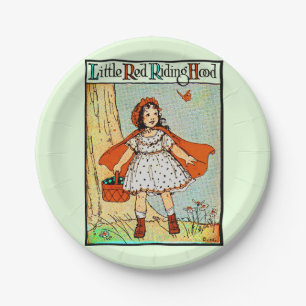 Assiettes En Carton Petit Chaperon Rouge Vintage Mignon
