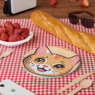 Assiettes En Carton Petit chat Kitten animaux de compagnie Anniversair
