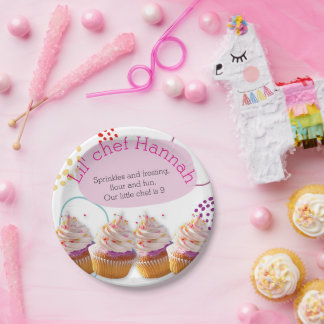 Assiettes En Carton Petit Chef Fête de cupcakes