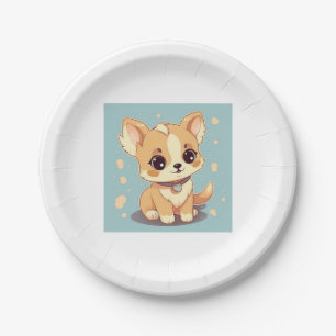 Assiettes En Carton Petit Chiot adorable - Douceur en design
