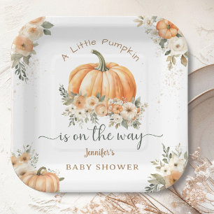 Assiettes En Carton Petit Citrouille sur le chemin Boho Baby shower d'