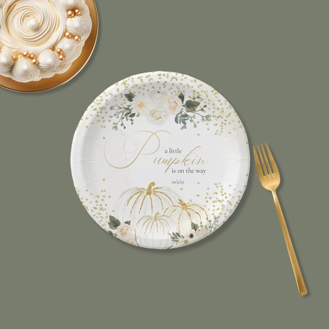 Assiettes En Carton Petit Citrouille Sur Le Chemin De Plaque De Papier (Créateur téléchargé)