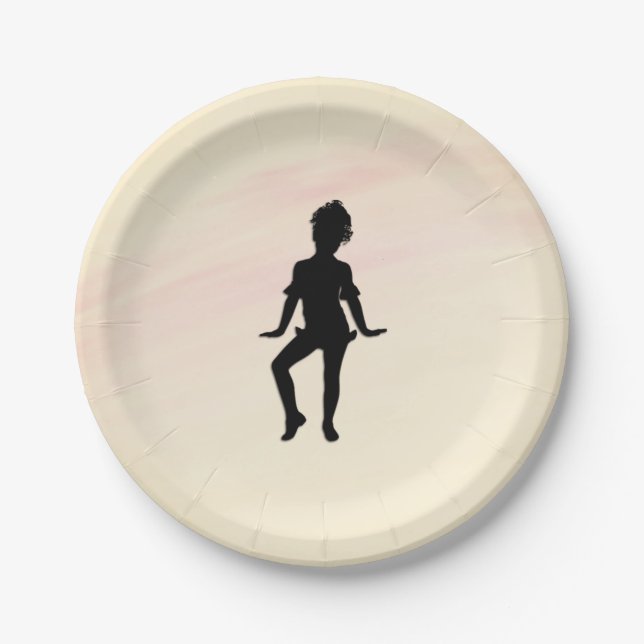 Assiettes En Carton Petit Danseur Cutest Mellow jaune (Devant)
