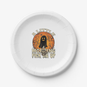 Assiettes En Carton Petit fantôme de crâne d'Halloween pour se réveill
