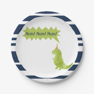 Assiettes En Carton Petit garçon Dinosaur Dino vert thème Décoratio