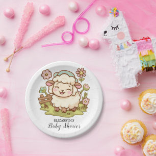 Assiettes En Carton Petit Joli Baby shower mouton